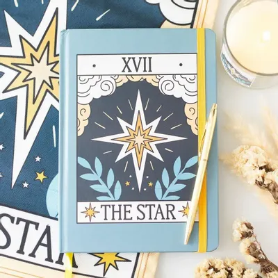 Stationery - The Star Vintage Tarot A5 Notebook - SOMETHING DIFFERENT WHOLESALE