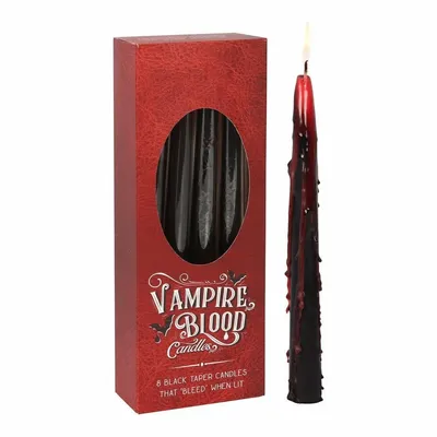 Bougies - Lot de 8 bougies coniques « sang de vampire » - SOMETHING DIFFERENT WHOLESALE