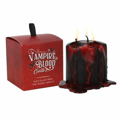 Candles - Small Vampire Blood Pillar Candle - SOMETHING DIFFERENT WHOLESALE