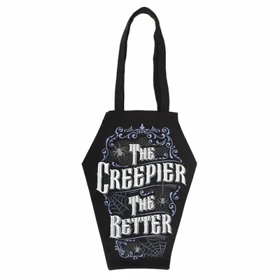 Bags and backpacks - The Creepier the Better Coffin Shaped Tote Bag - SOMETHING DIFFERENT WHOLESALE