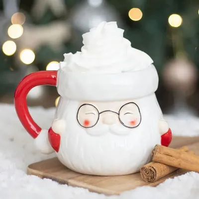 Mugs - Santa Claus Shaped Mug - SOMETHING DIFFERENT WHOLESALE