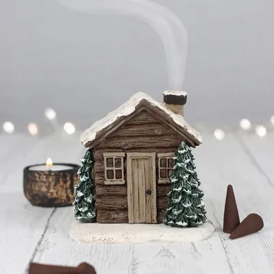 Scents - Log Cabin Incense Cone Burner - SOMETHING DIFFERENT WHOLESALE