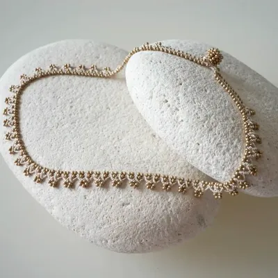 Jewelry - LIANA NECKLACE, HANDMADE WITH THREAD AND BEADS - KARAWAN AUTHENTIC