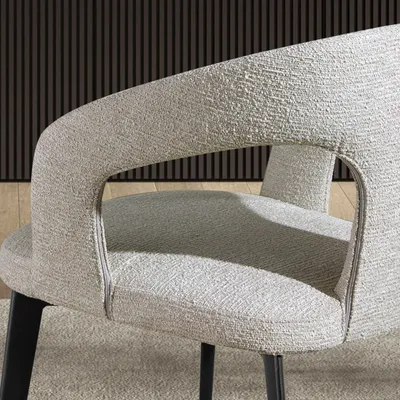 Chairs - Off-white fabric chair - ANGEL CERDÁ