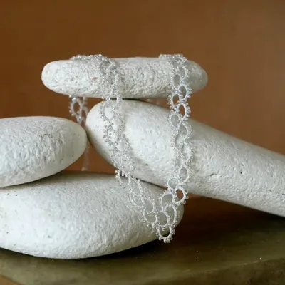 Jewelry - NECKLACE MADE OF LACE AND PEARLS, HANDMADE, SEED - KARAWAN AUTHENTIC