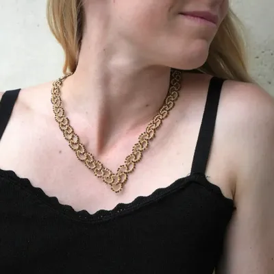 Jewelry - NECKLACE MADE OF LACE AND PEARLS, HANDMADE, SEED - KARAWAN AUTHENTIC