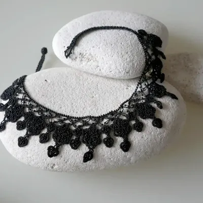 Jewelry - REFINED ORIENTAL INSPIRED LACE NECKLACE, SONYA - KARAWAN AUTHENTIC
