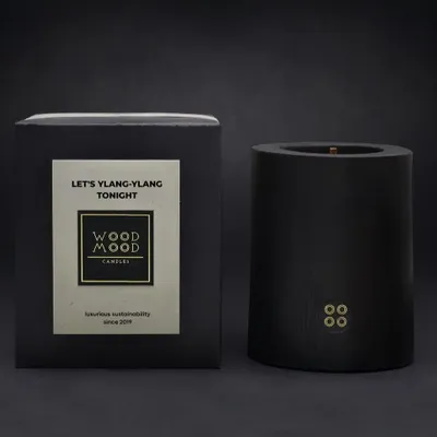 Candles - BLACK ILLUSIONS – Charred Wood Scented Candles with Rare Oils - WOOD MOOD | :DODOMOOM