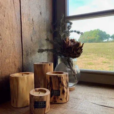 Candles - UBUD Original – Refillable Handcrafted Natural Wood Candle - WOOD MOOD | :DODOMOOM