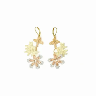 Jewelry - THREAD AND PEARL LACE EARRINGS, BLOOM MODEL - KARAWAN AUTHENTIC