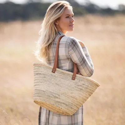 Bags and totes - Rattan beach tote bag - Le Safi - BERBER LEATHER
