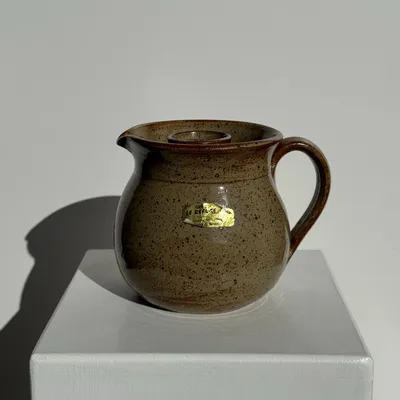 Carafes - Carafe en grès à rosé à compartiment vintage artisanale H14 D3.5 - OFFICE OBJETS