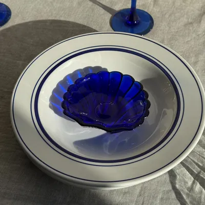 Assiettes au quotidien - Lot de 4 assiettes italiennes creuses Ceramica Quadrifoglio liseré - OFFICE OBJETS