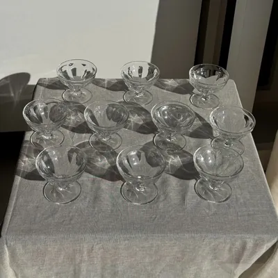 Bols - Lot de 10 petites coupes à glace en verre vintage - OFFICE OBJETS
