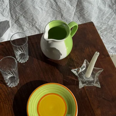 Bougeoirs et photophores  - Bougeoir étoile en verre vintage D13 - OFFICE OBJETS