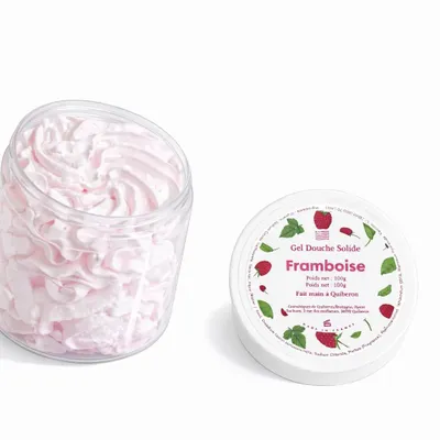 Cadeaux - Gel douche solide (mousse de douche) - Framboise - 100g - COSMÉTIQUES DE QUIBERON