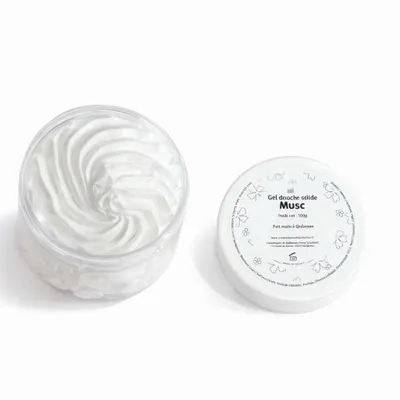 Cadeaux - Gel douche solide (mousse de douche) - Musc - 100g - COSMÉTIQUES DE QUIBERON