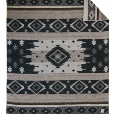 Bed linens - Wool bed blanket TRIBE - single - beige - MOST-BLANKETS