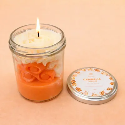 Gifts - Crumble Candle - Orange Cinnamon - 135g - Vegetable Wax - COSMÉTIQUES DE QUIBERON