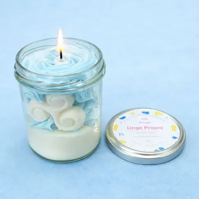 Gifts - Crumble Candle - Clean Linen - 135g - Vegetable Wax - COSMÉTIQUES DE QUIBERON