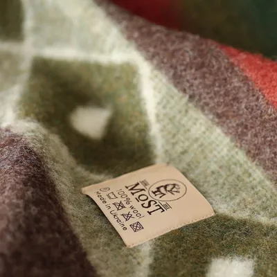 Bed linens - Wool bed blanket TRIBE - single - green - MOST-BLANKETS