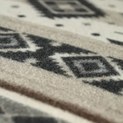 Bed linens - Wool bed blanket TRIBE - double - beige - MOST-BLANKETS