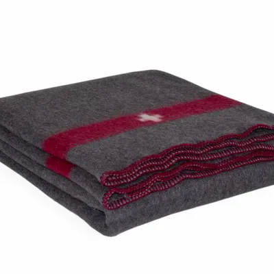 Linge de lit - Plaid en laine mérinos SWISS ARMY - gris - MOST-BLANKETS