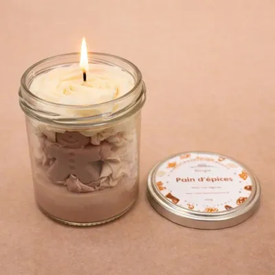 Gifts - Crumble Candle - Gingerbread - 135g - Vegetable Wax - COSMÉTIQUES DE QUIBERON