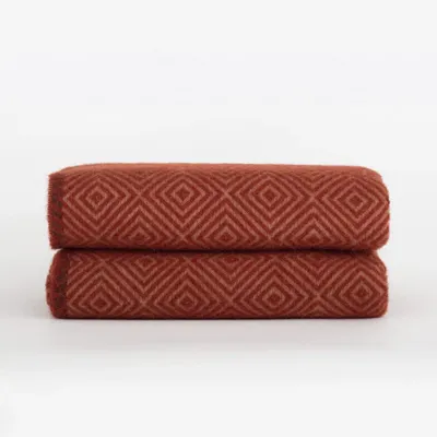 Throw blankets - Wool throw blanket VENEZIA Ketchup - MOST-BLANKETS