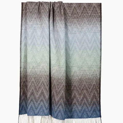Plaids - Plaid en laine MISSONI Acqua - bleu multicolore - MOST-BLANKETS