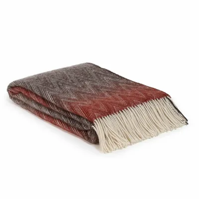 Throw blankets - Wool throw blanket MISSONI Alba - multicolored red - MOST-BLANKETS