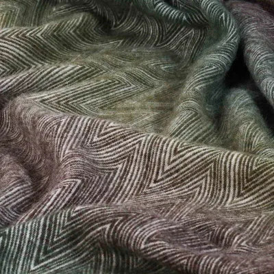 Throw blankets - Wool throw blanket MISSONI Foresta - multi-colored green - MOST-BLANKETS