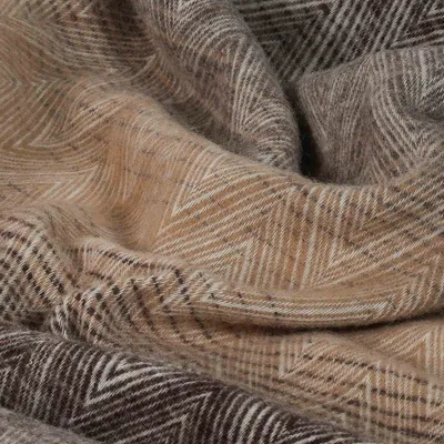 Throw blankets - Wool throw blanket MISSONI Savana - multi-colored brown - MOST-BLANKETS