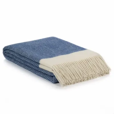 Throw blankets - Wool throw blanket FLORENCE - blue - MOST-BLANKETS