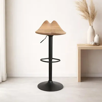 Chairs - Lyra | Sculpted Bar Chair | European Oak Wood - NEXART ENGINEERING