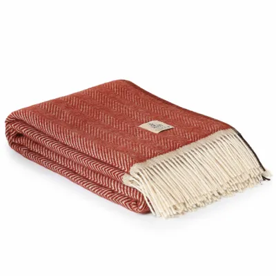Throw blankets - Wool throw blanket Denver Terra - MOST-BLANKETS