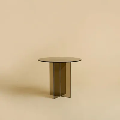 Tables basses - Table d'appoint en verre bronze Amami - LEBANTO