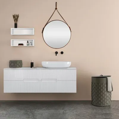 Spa - Panier à linge ovale en cuir tressé avec couvercle MAIRA - LIMAC DESIGN