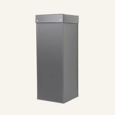 Design objects - Tall Regenerated Leather Waste Bin HOQUA - LIMAC DESIGN
