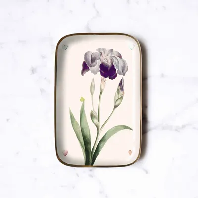 Trays - Iris enamelled tray - PARADISIO IMAGINARIUM