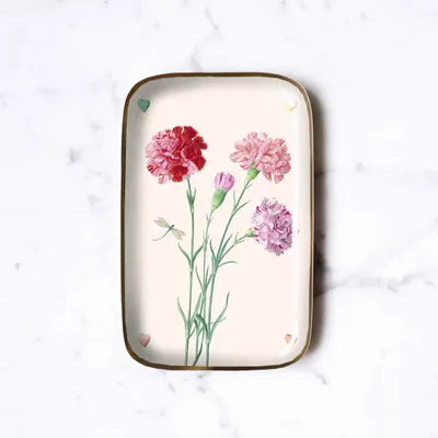 Plateaux - Plateau émaillé Oeillets - PARADISIO IMAGINARIUM