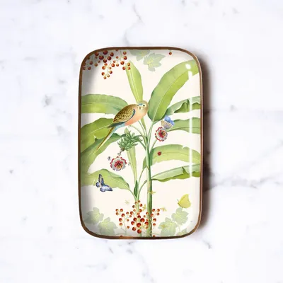 Decorative objects - Hibiscus enamel tray - PARADISIO IMAGINARIUM