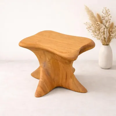 Stools - Harmonia | Sculpted Exclusive Stool | European Oak Wood - NEXART