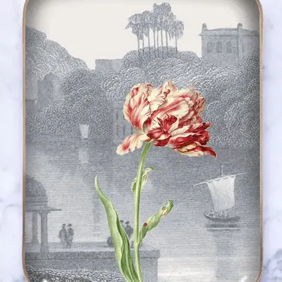 Objets de décoration - Plateau émaillé  Tulipe - PARADISIO IMAGINARIUM