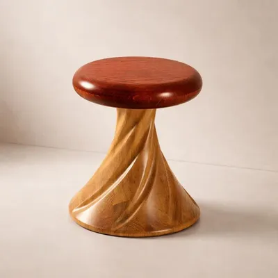 Tabourets - Hera | Duo Bicolore | Tabouret Sculpté Exclusif | Chêne Européen Massi - NEXART