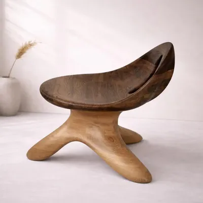 Chairs - Morphe | Sculpted Exclusive Chair | European Oak Wood - NEXART
