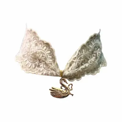 Bijoux - Choker Swan - Collier ras du cou en dentelle - FASCINATO