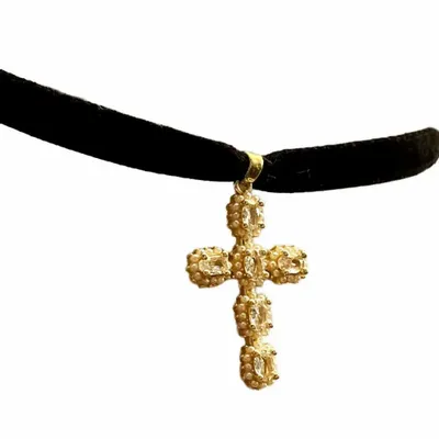 Bijoux - Choker fin - Croix - FASCINATO