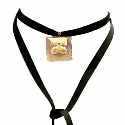 Bijoux - Choker fin - Butterfly - FASCINATO