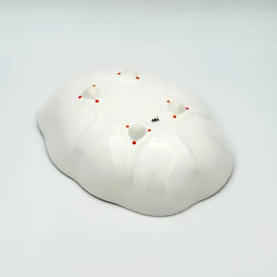 Platter and bowls - Raspberry Cloud Bowl - GLAZARA